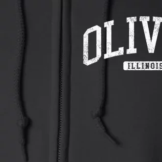 Olivet Illinois Il Js03 College University Style Full Zip Hoodie