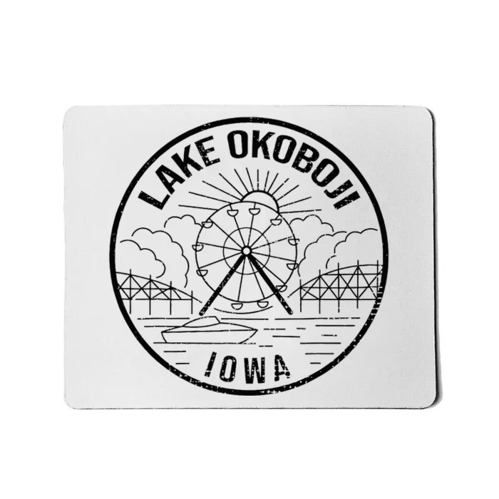 Okoboji Iowa Ia Vintage Okoboji Gifts Iowa Okoboji Lakes Mousepad