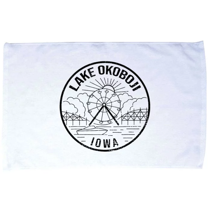 Okoboji Iowa Ia Vintage Okoboji Gifts Iowa Okoboji Lakes Microfiber Hand Towel