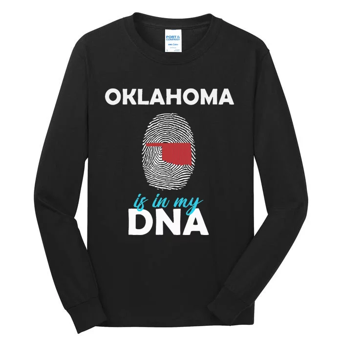 Oklahoma Is In My Dna Fingerprint America Tall Long Sleeve T-Shirt