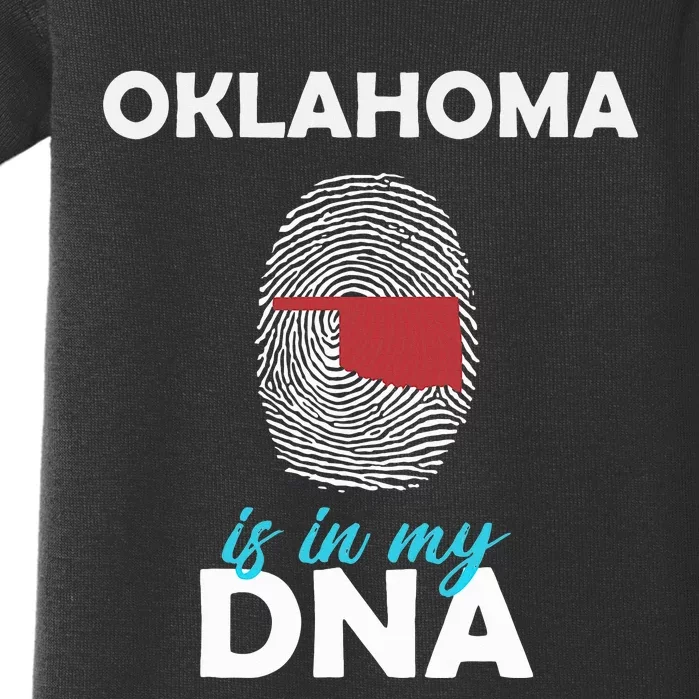 Oklahoma Is In My Dna Fingerprint America Baby Bodysuit