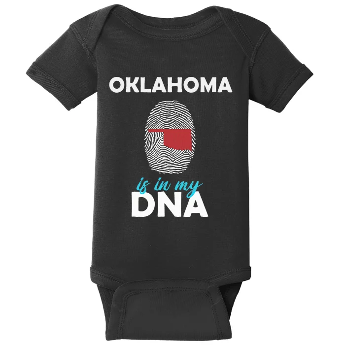 Oklahoma Is In My Dna Fingerprint America Baby Bodysuit