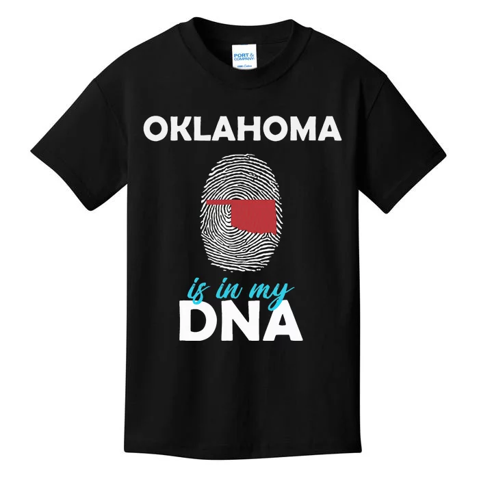 Oklahoma Is In My Dna Fingerprint America Kids T-Shirt