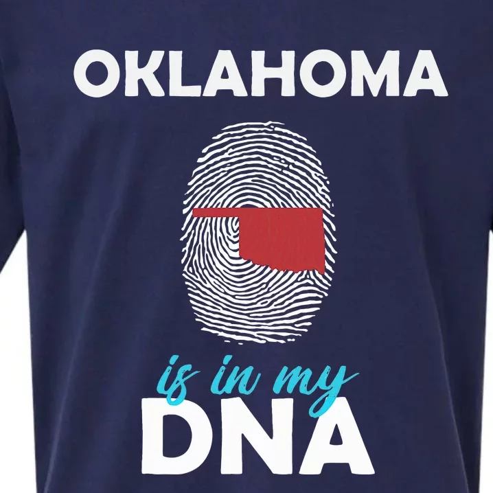 Oklahoma Is In My Dna Fingerprint America Sueded Cloud Jersey T-Shirt