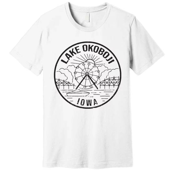 Okoboji Iowa Ia Vintage Okoboji Gifts Iowa Okoboji Lakes Premium T-Shirt