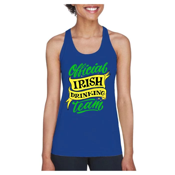 Official Irish Ing Team St Patricks Day Gift Women's Racerback Tank