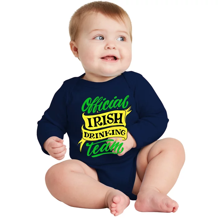 Official Irish Ing Team St Patricks Day Gift Baby Long Sleeve Bodysuit