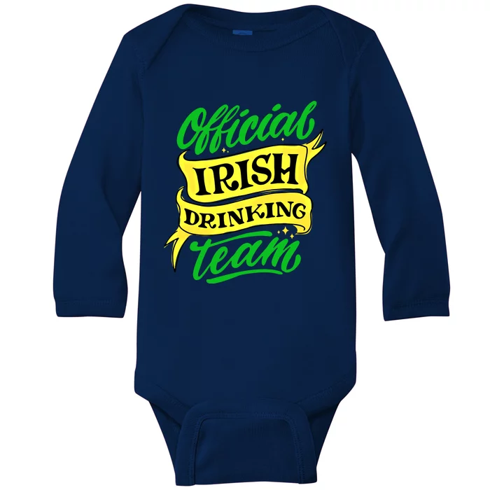 Official Irish Ing Team St Patricks Day Gift Baby Long Sleeve Bodysuit