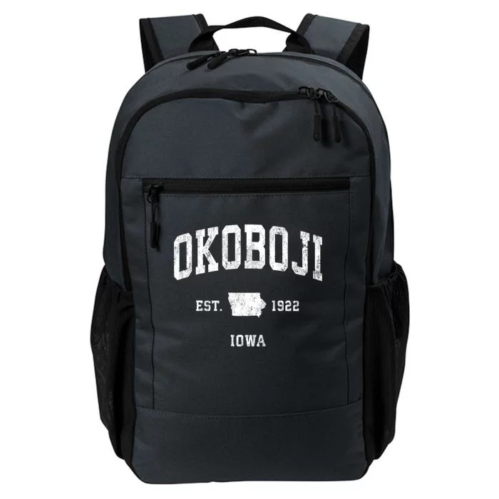 Okoboji Iowa Ia Vintage Athletic Daily Commute Backpack