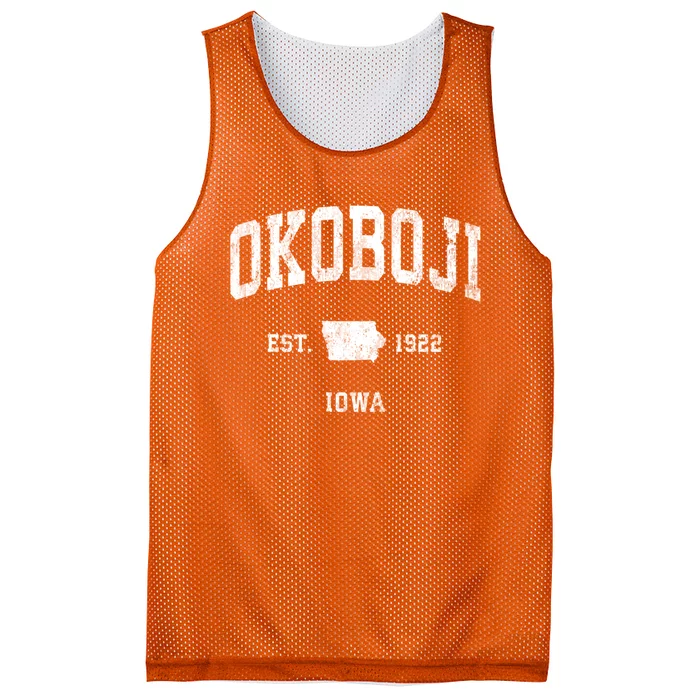 Okoboji Iowa Ia Vintage Athletic Mesh Reversible Basketball Jersey Tank