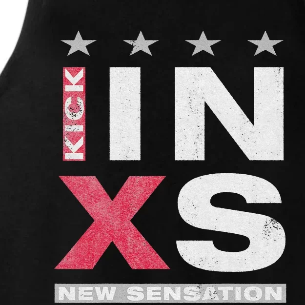 Official INXS Kick New Sensation Logo Ladies Tri-Blend Wicking Tank