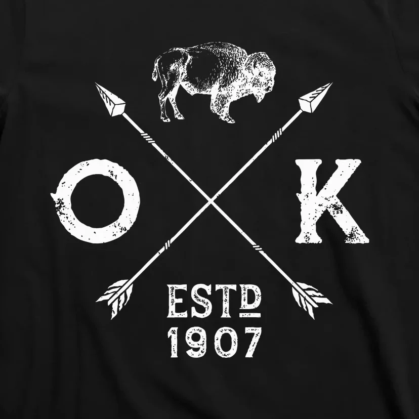 Oklahoma I Love State Arrow Bison Buffalo T-Shirt