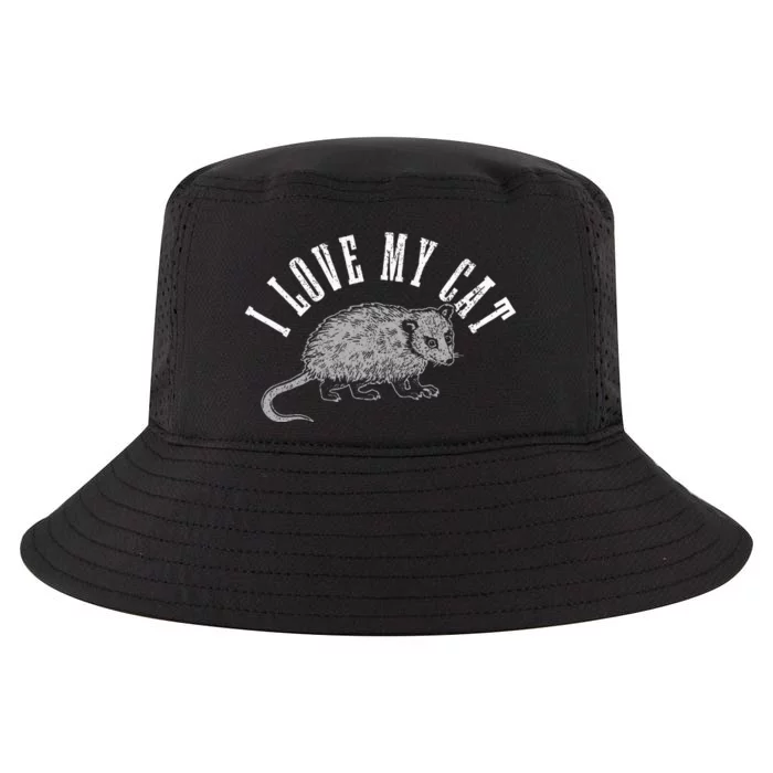 Opossum I Love My Cat Funny Opossum Cool Comfort Performance Bucket Hat