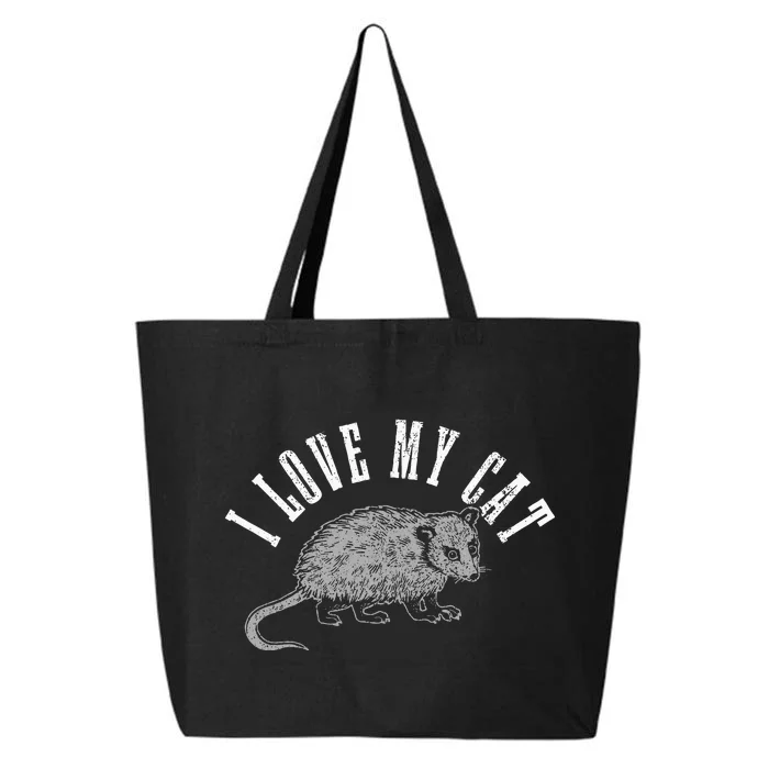 Opossum I Love My Cat Funny Opossum 25L Jumbo Tote