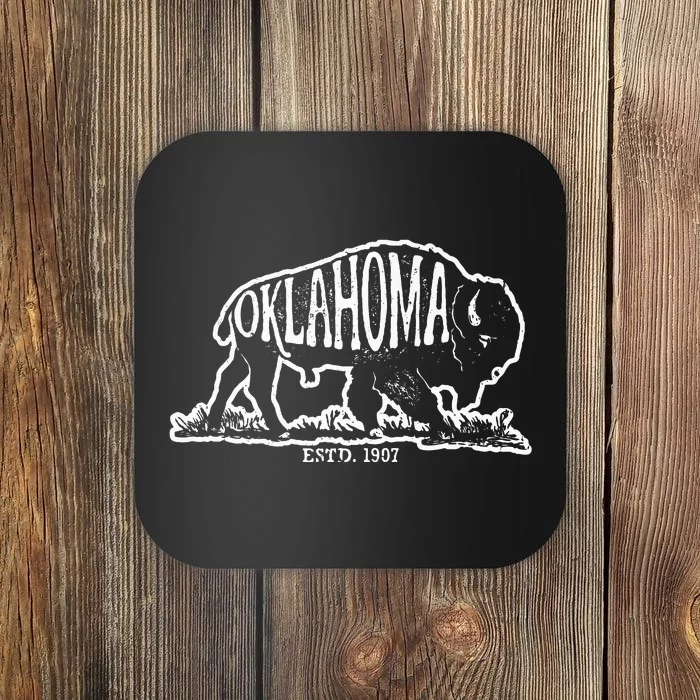 Oklahoma I Love State Arrow Bison Buffalo Coaster