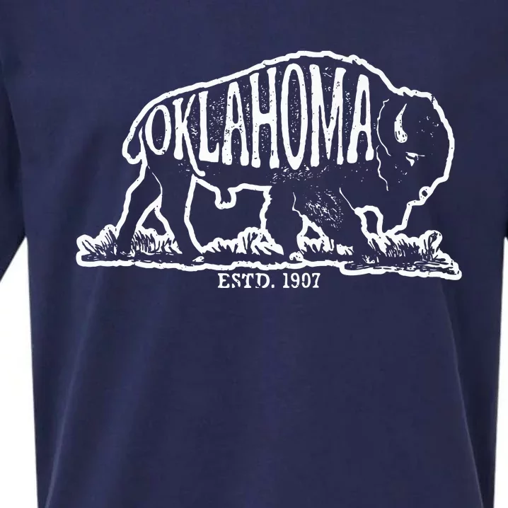 Oklahoma I Love State Arrow Bison Buffalo Sueded Cloud Jersey T-Shirt