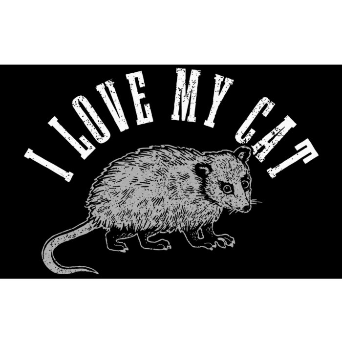 Opossum I Love My Cat Funny Opossum Bumper Sticker