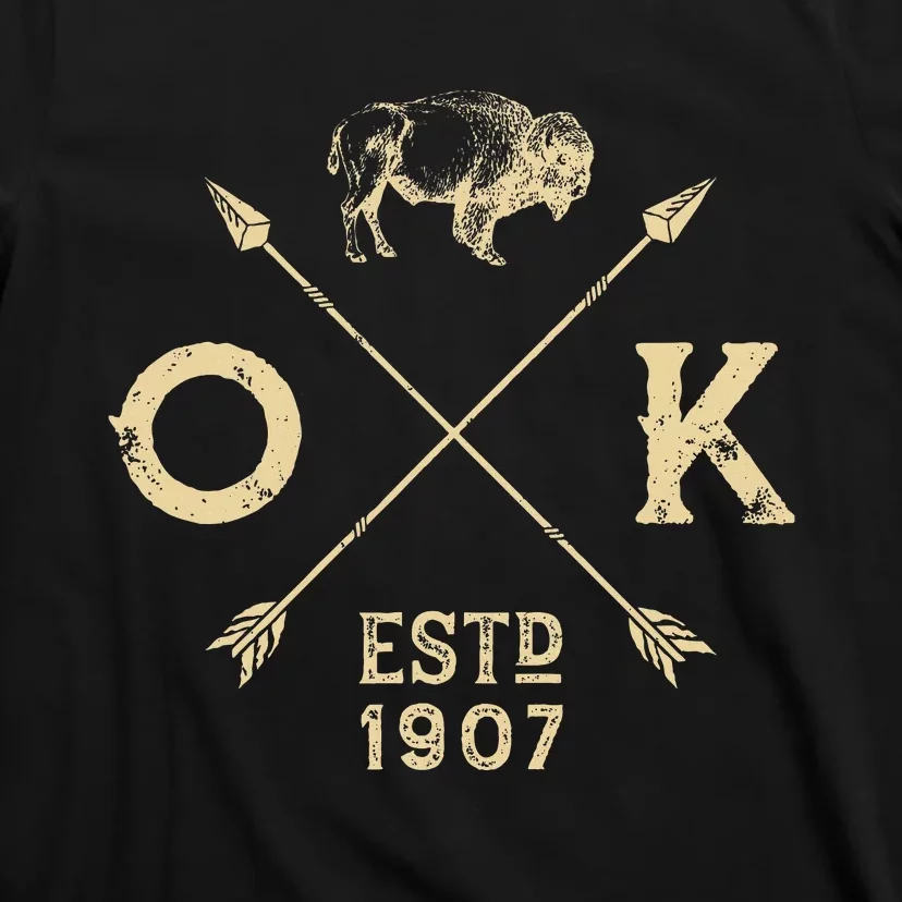 Oklahoma I Love State Arrow Bison Buffalo T-Shirt