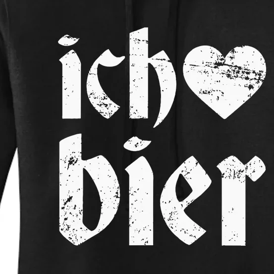 Oktoberfest I Love Beer Ich Heart Bier German Drinking Women's Pullover Hoodie