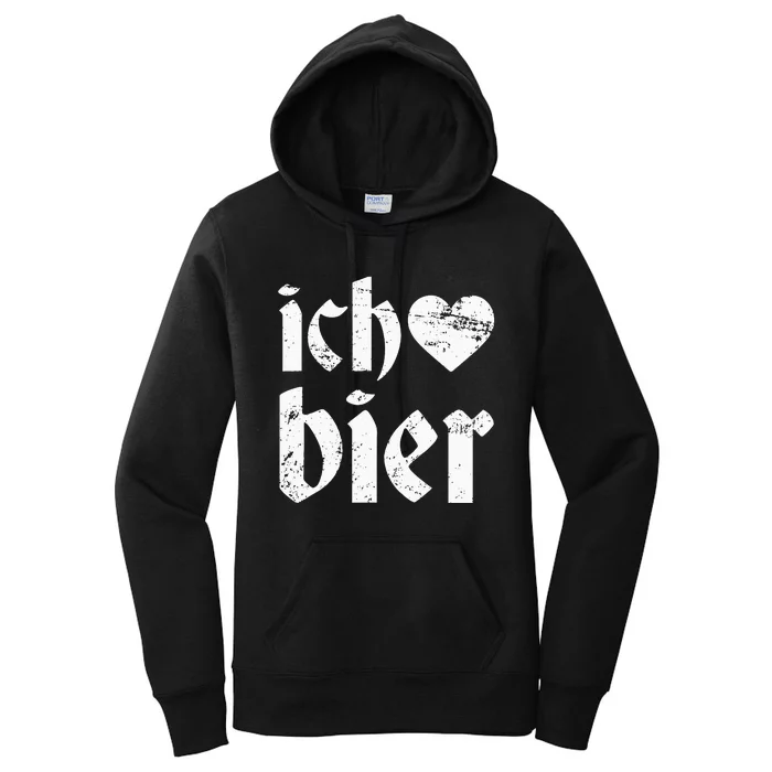 Oktoberfest I Love Beer Ich Heart Bier German Drinking Women's Pullover Hoodie