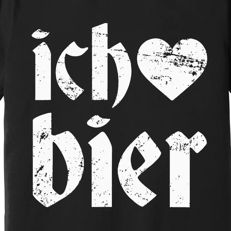 Oktoberfest I Love Beer Ich Heart Bier German Drinking Premium T-Shirt