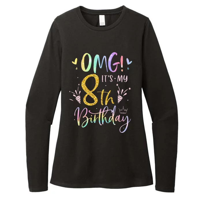 OMG Its My 8th Birthday Gifts Eight 8 Year Old Bday Womens CVC Long Sleeve Shirt