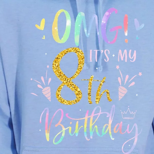 OMG Its My 8th Birthday Gifts Eight 8 Year Old Bday Unisex Surf Hoodie