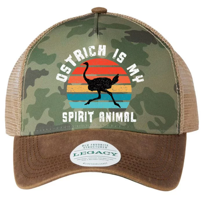 Ostrich Is My Spirit Animal Ostriches Lover Designs Gift Legacy Tie Dye Trucker Hat