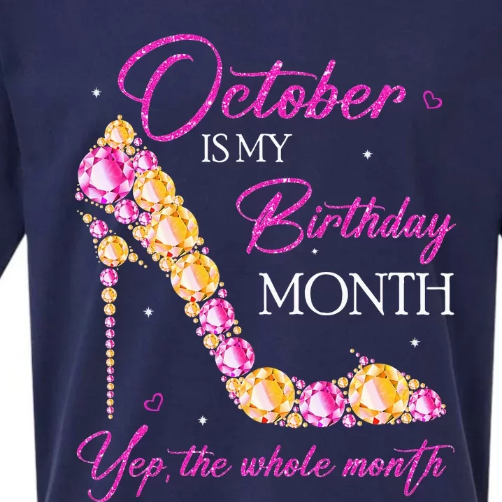 October Is My Birthday Month Yep The Whole Month Sueded Cloud Jersey T-Shirt