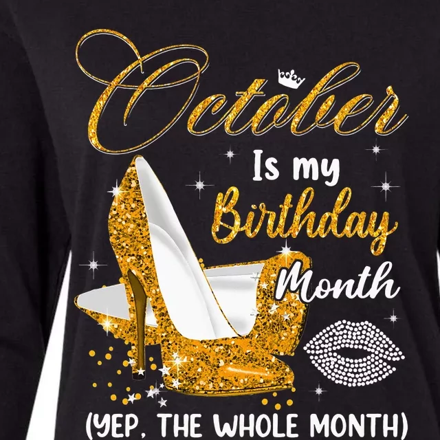 October Is My Birthday Yes The Whole Month Birthday Gifts Womens Cotton Relaxed Long Sleeve T-Shirt