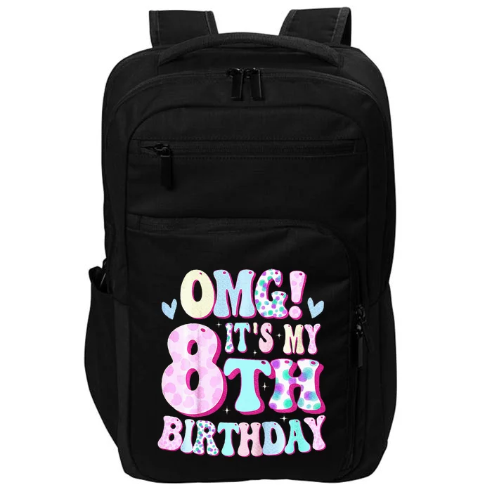 Omg ItS My 8th Birthday Gifts Eight 8 Year Old Bday Impact Tech Backpack