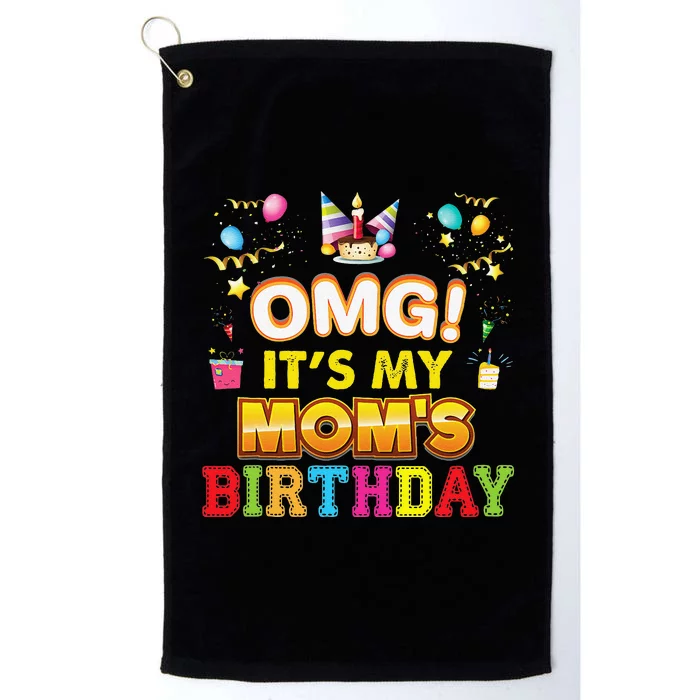 OMG It's My Mom Birthday Happy Gift Vintage Perfect Platinum Collection Golf Towel