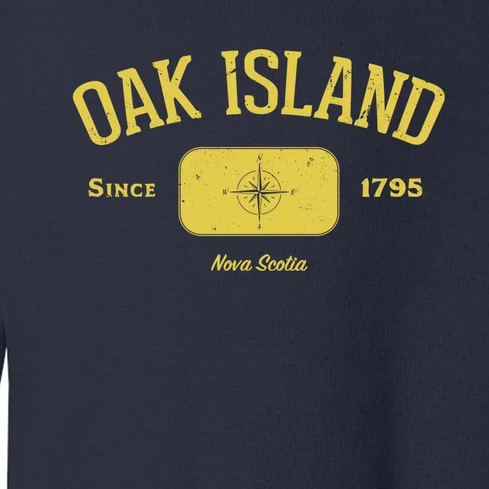 Oak Island Nova Scotia Compass Design Toddler Sweatshirt