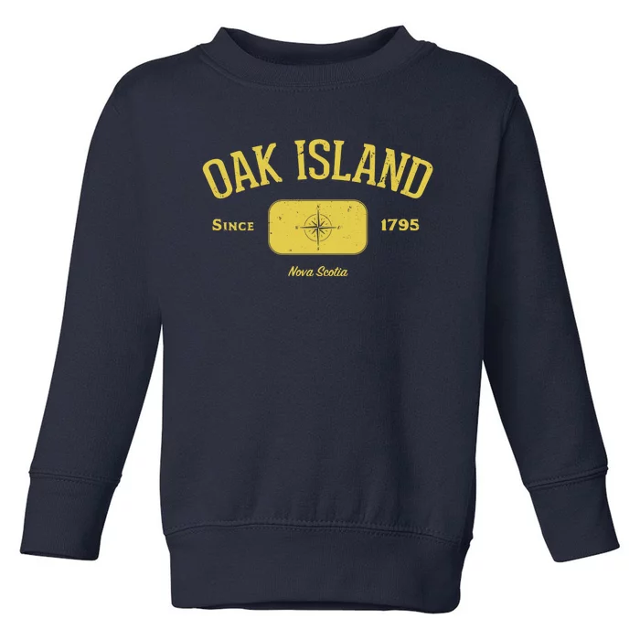 Oak Island Nova Scotia Compass Design Toddler Sweatshirt