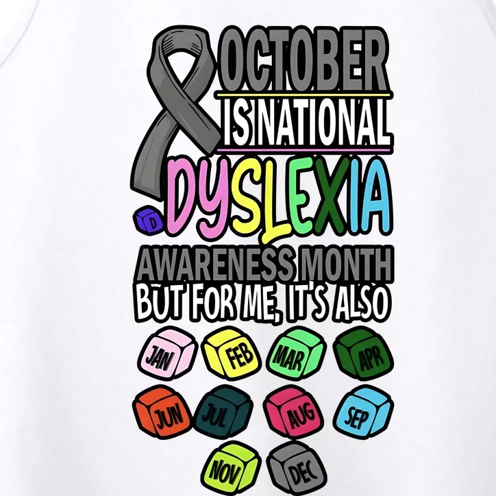 October Is National Dyslexia Awareness Performance Tank