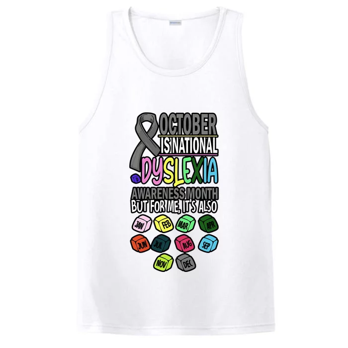 October Is National Dyslexia Awareness Performance Tank