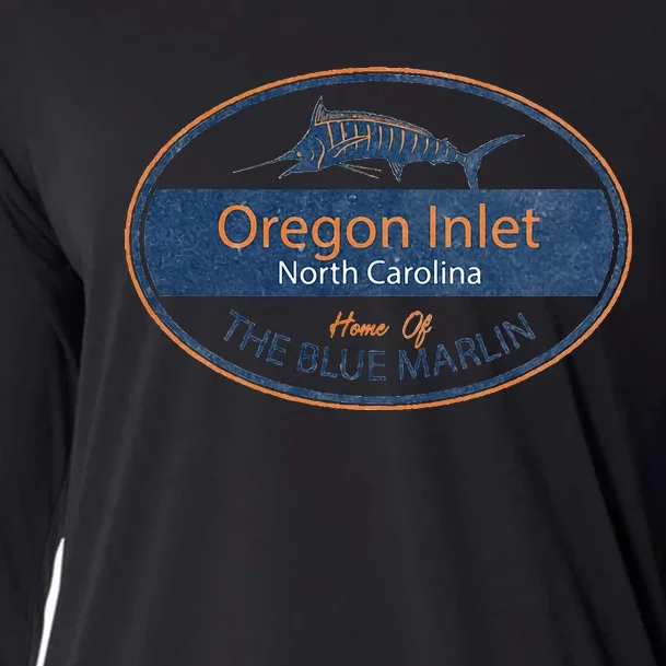 Oregon Inlet North Carolina Home Of The Blue Marlin Cooling Performance Long Sleeve Crew