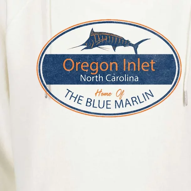 Oregon Inlet North Carolina Home Of The Blue Marlin Womens Funnel Neck Pullover Hood