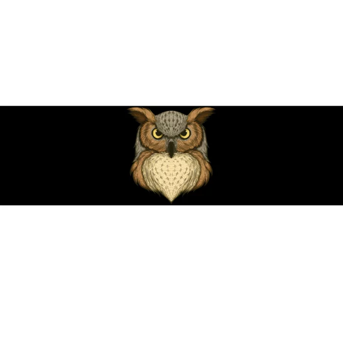 Owl Illustration Bumper Sticker