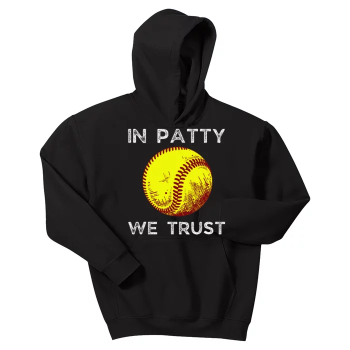 Oklahoma In Patty We Trust Softball Boomer Kids Hoodie