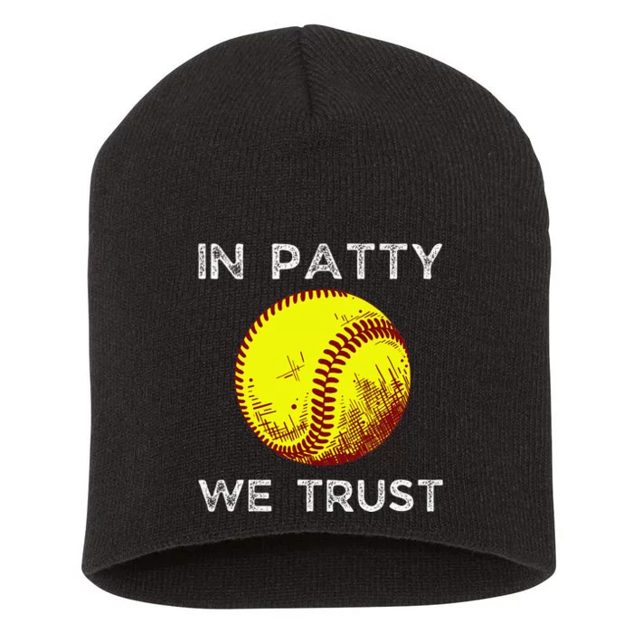 Oklahoma In Patty We Trust Softball Boomer Short Acrylic Beanie