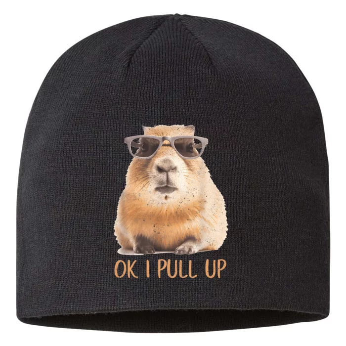 Ok I Pull Up Capybara 8 1/2in Sustainable Knit Beanie