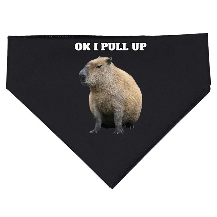 Ok I Pull Up Capybara USA-Made Doggie Bandana