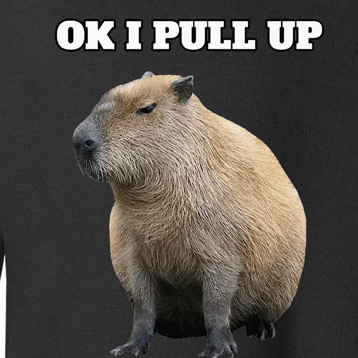 Ok I Pull Up Capybara Toddler Sweatshirt