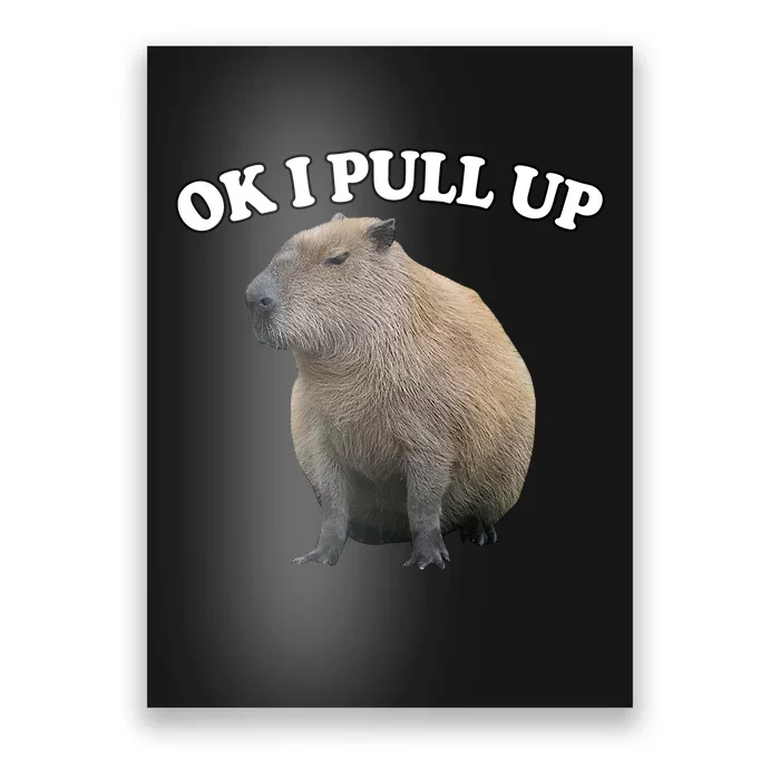 Ok I Pull Up Capybara Poster