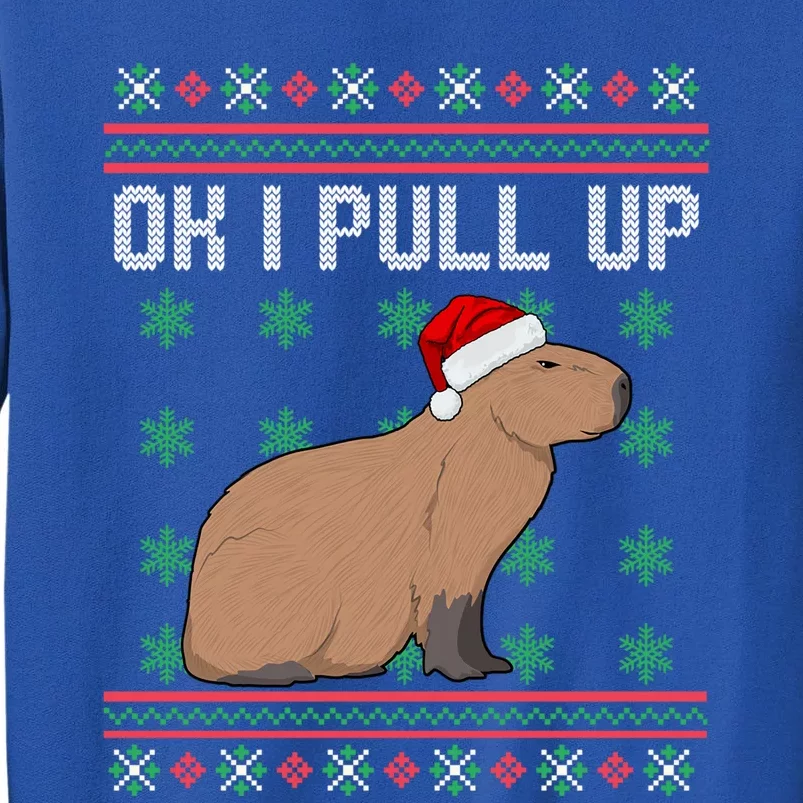 Ok I Pull Up Capybara Ugly Christmas Sweater Internet Meme Gift Sweatshirt