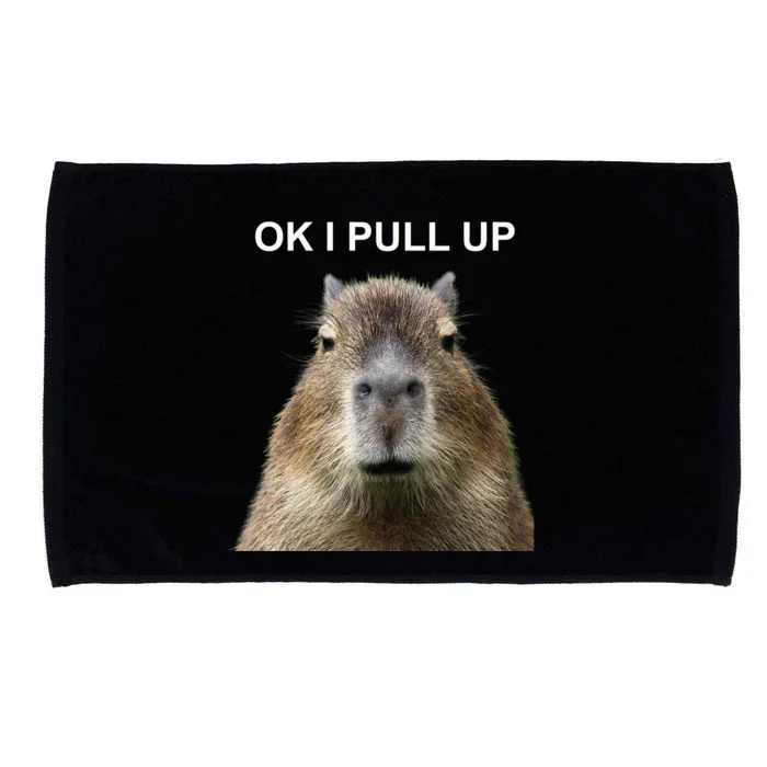 Ok I Pull Up Capybara Microfiber Hand Towel