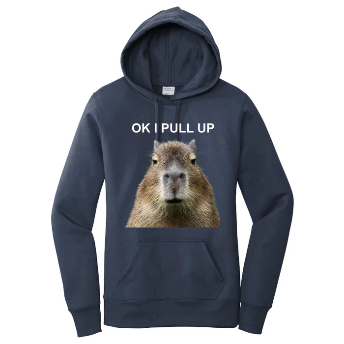 Ok I Pull Up Capybara Women's Pullover Hoodie