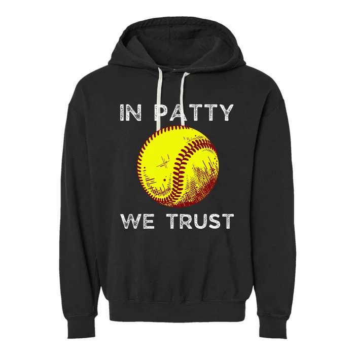 Oklahoma In Patty We Trust Softball Boomer Garment-Dyed Fleece Hoodie