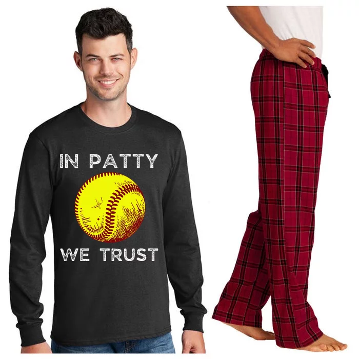 Oklahoma In Patty We Trust Softball Boomer Long Sleeve Pajama Set